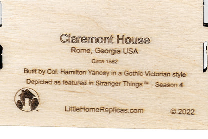 Claremont House Wooden Replica – Inspired by Stranger Things™