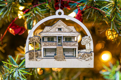 Personalized Wooden House Ornament – Made from Your Photo