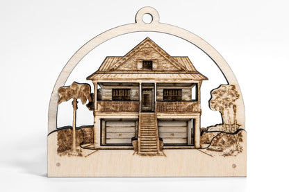 Personalized Wooden House Ornament – Made from Your Photo