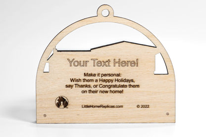 Personalized Wooden House Ornament – Made from Your Photo