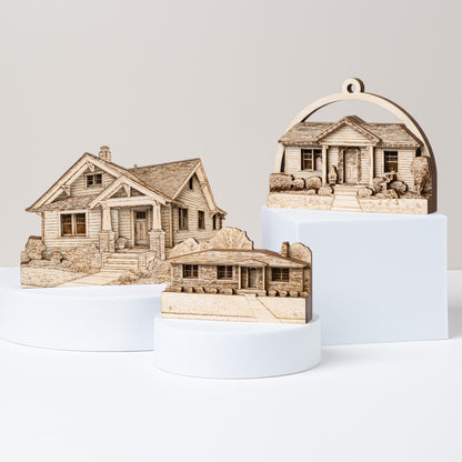 Custom Wooden Ornament Replica from Your Photo