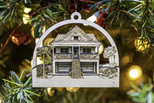 Handmade ornament of my house from a photo image picture personalized Christmas gifts LittleHomeReplicas scaled